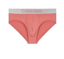 Calvin Klein Mens Brushed Microfiber Stretch Hip Brief in Red XL