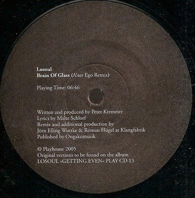 LoSoul - Brain Of Glass / You Know (12'') 0661956910364