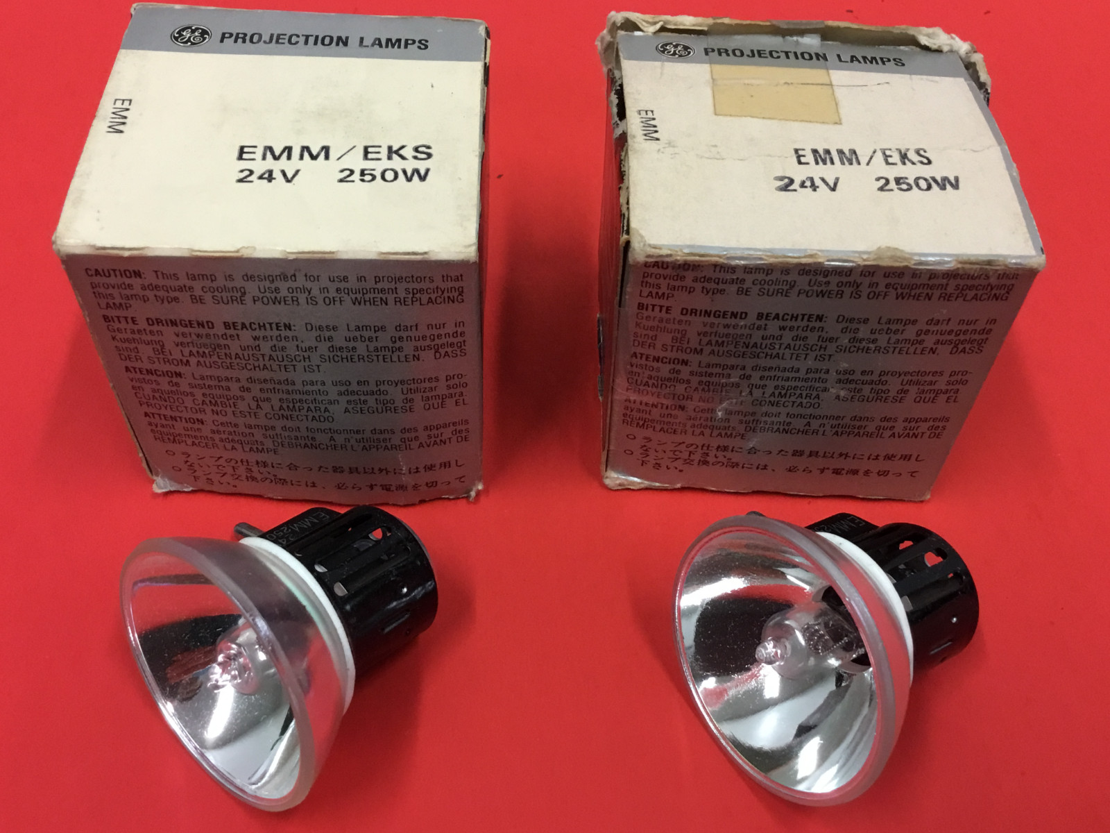 GE - P/N: EMM/EKS - Projector Lamp - LOT OF (2) - NEW