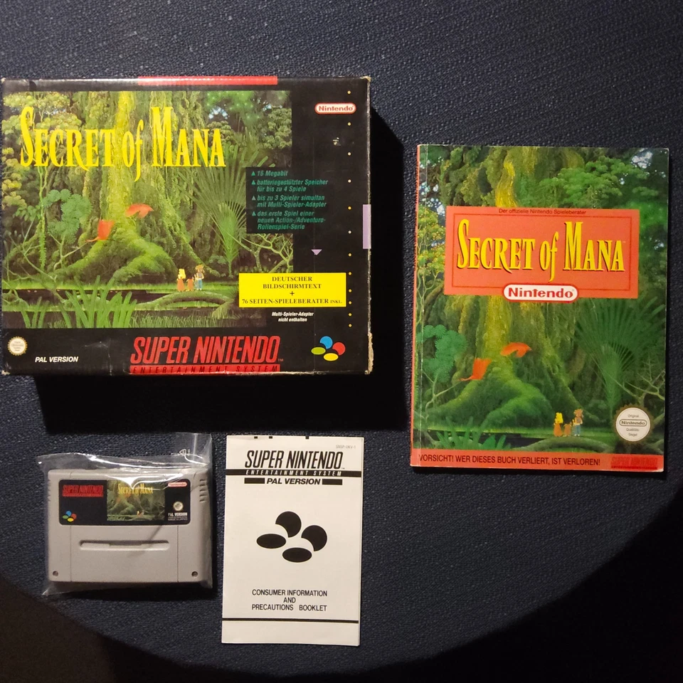 Secret of Mana Nintendo SNES mit OVP und Spieleberater * DEUTSCH***
