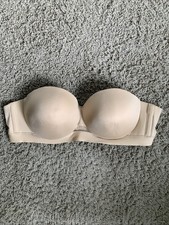 NWOT Cacique 44B Comfort Bliss Strapless nude underwire bra