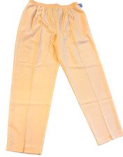 Vintage Pull On Elastic Waist Knit Pants Womens Sz 18 Lt. Peach Pockets NWT F14