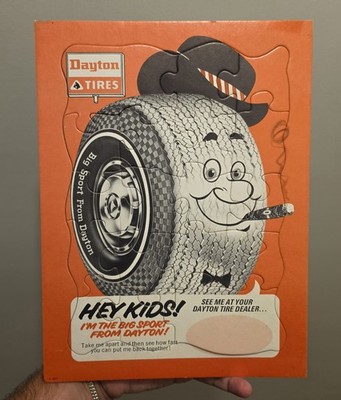 1950-60s Dayton Tires kids puzzle antique old oringal
