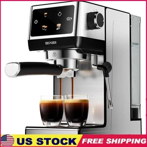 20-Bar Espresso Machine W/ PID Control Touch Screen Milk Frother Auto Clean New