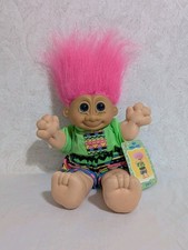 NWT Vintage 1990s Troll Kidz  Zack  Doll   Neon Pink Hair   Russ Berrie