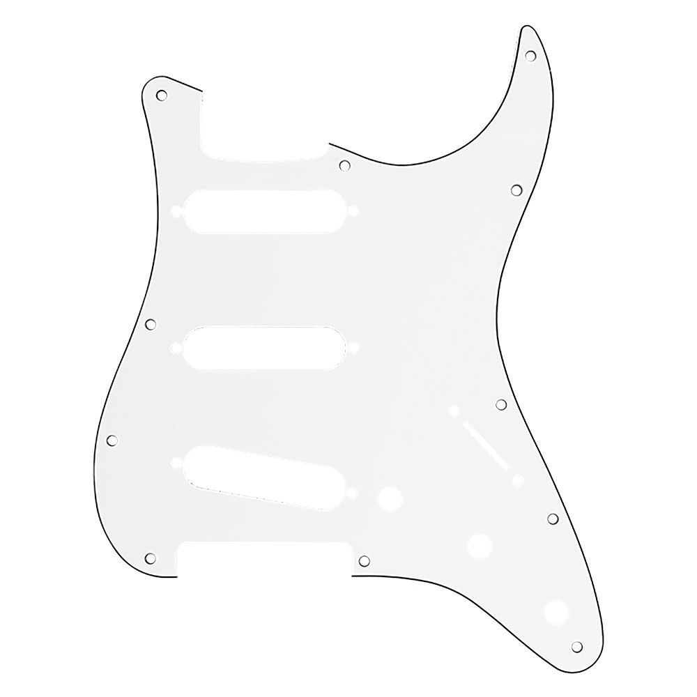 Fender 3 Ply 11 Hole Stratocaster Scratchplate/Pickguard (White)
