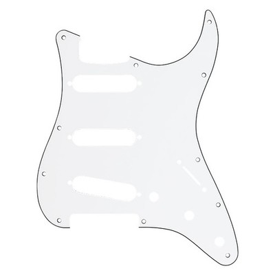 Fender 3 Ply 11 Hole Stratocaster Scratchplate/Pickguard (White)