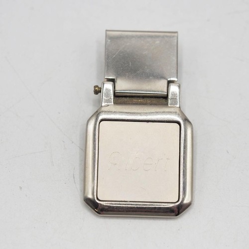Clip Men's Jewelry "Albert" Inscribed Metal Money