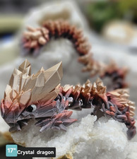 Crystal 17" Dragon Figurine Mythical Creatures Collectable Fantasy Decor Dragons