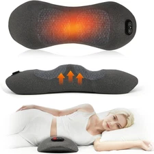3-In-1 Electric Lumbar Support Pillow for Bed and Chair, Smooth Spine Triple Fus