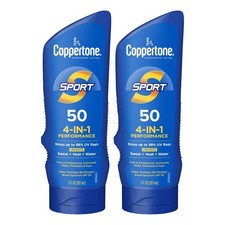 Coppertone Sport 4-in-1 Sunscreen SPF 50 Lotion 7oz Lot of 2