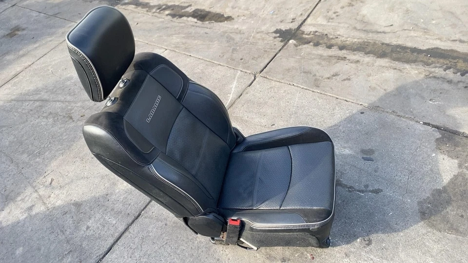 ⭕ 2012-2024 Ram 3500 Driver Side Seat Black Leather Assembly Left LH Laramie Foto 2 de 4