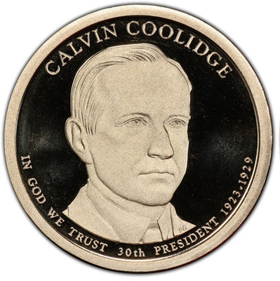 2014-S Proof Calvin Coolidge Presidential Dollar 1$