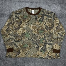 Vintage Advantage Camo Long Sleeve Crew Neck T-Shirt Men's 2XL USA Made