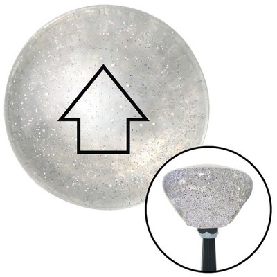 Black Classic Arrow Up Clear Retro Metal Flake Shift Knob w/ M16x1.5 Insert