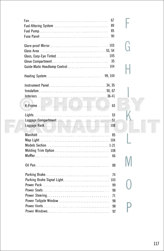 Libro Buick Facts 1960 distribuidor canadiense álbum opciones de datos características especificaciones OEM Foto 3 de 4