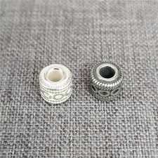 4 pièces d'entretoise tribale en argent sterling 925 avec perles cylindriques en
