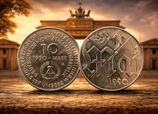 10 Mark DDR  Gedenkm&uuml;nze 1 MAI  1990 A