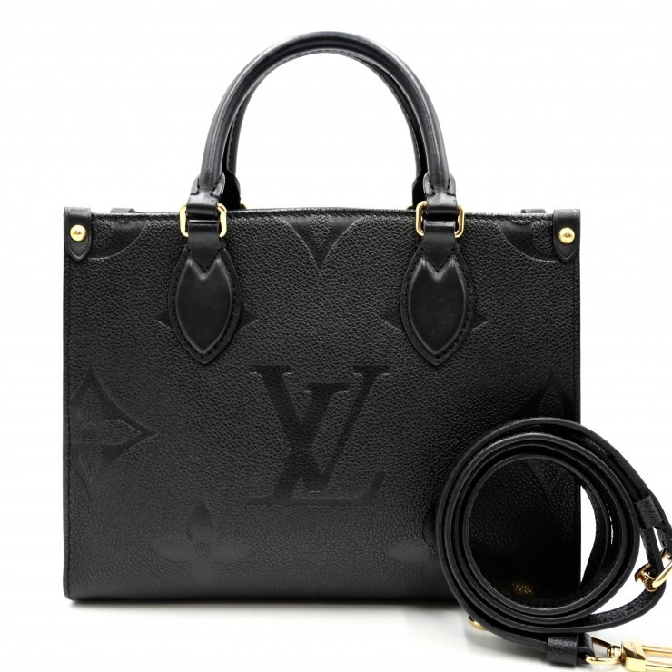 Louis Vuitton Onthego PM Monogram Empreinte Leather 2Way Bag Noir