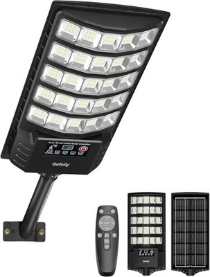 Solar Straßenlaterne IP68 6500K LED Bewegungssensor Fernbedienung