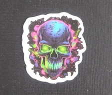 Colorful Evil Skull Sticker 1.75" x 1.58" AU