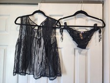 Nwt Victoria's Secret size Large 2 Piece Set Black