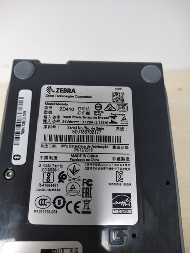 Zebra Technologies - Zebra ZD410 Direct Thermal Label Printer - Grey UNTESTED - Afbeelding 14 van 16
