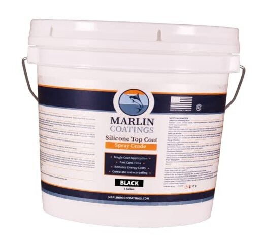 100% Silicone Roof Sealant - Self Leveling - Complete 1 Gallon Black