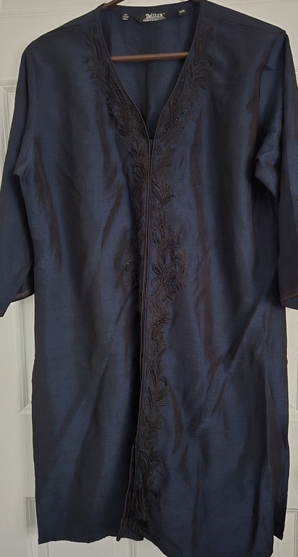Womens 3x Blue BELITA's Designed By KURTI'S long Sleeve Blouse