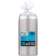 Member's Mark Clear 2-Compartment Nacho Trays 6.5" x 5", Choose 200/400/600 CT.