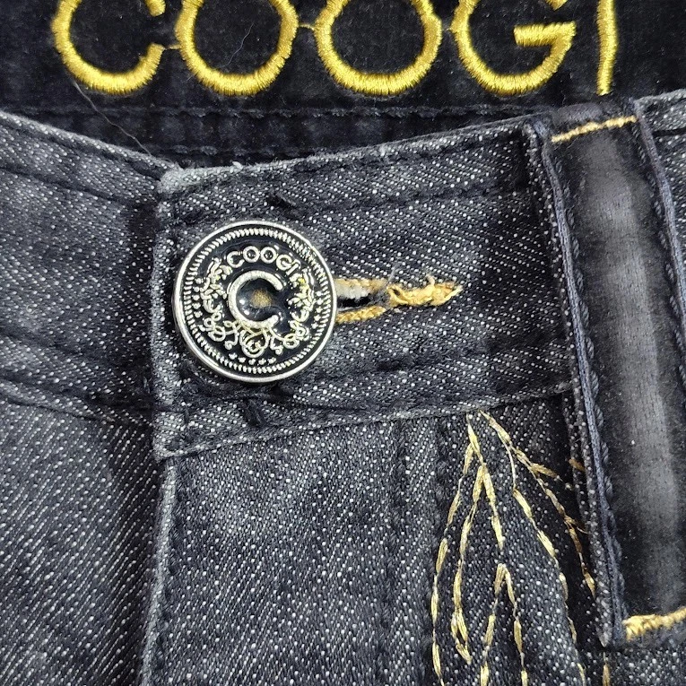 Jeans Coogi Vintage Para Hombre Negros Sueltos Bordados 34x34!! ¡Leer descripción!! Foto 3 de 4