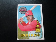 DAVE NELSON 1969 TOPPS ROOKIE BASEBALL CARD # 579 NM (OC) OFF CENTER. rookie card picture