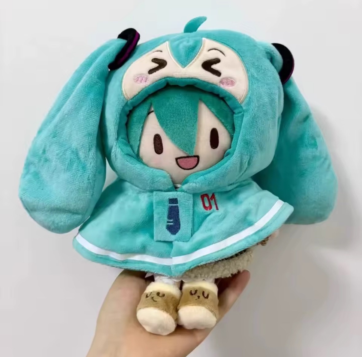 Mini capa intercambiable de peluche Kawaii Hatsune Miku Kawaii se adapta a juguete Vocaloid