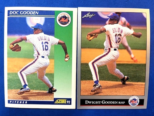 Dwight "Doc" Gooden 1992 Score & 1992 Leaf Baseball - Mets