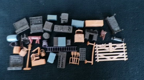 Vintage MARX Western Town Playset Accessories Mixed Lot