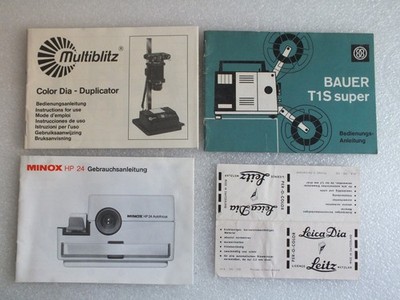 BAUER T 1S - Multiblitz - MINOX HP 24 - Leica Dia - Gebrauchsanweisung - MG 49