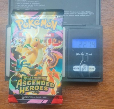 Pokémon Tcg Mega Evolution ascended heroes Heavy 22,74g Booster Pack Neu Sealed