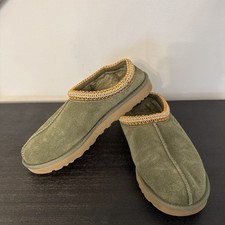 UGG Tasman Women's Slip-On Comfy Shearling Slipper Size 9 Burnt Olive Moss Green