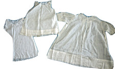 Antique lot of 3 victorian baby dresses -handmade