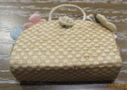 Vintage Barbie Purse Straw Tote with Flowers 1960's Accessories Pak #923