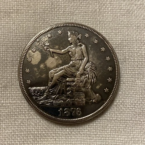 1876S $1 Trade Dollar Opium Box Hidden Compartment Smuggler Silver Coin