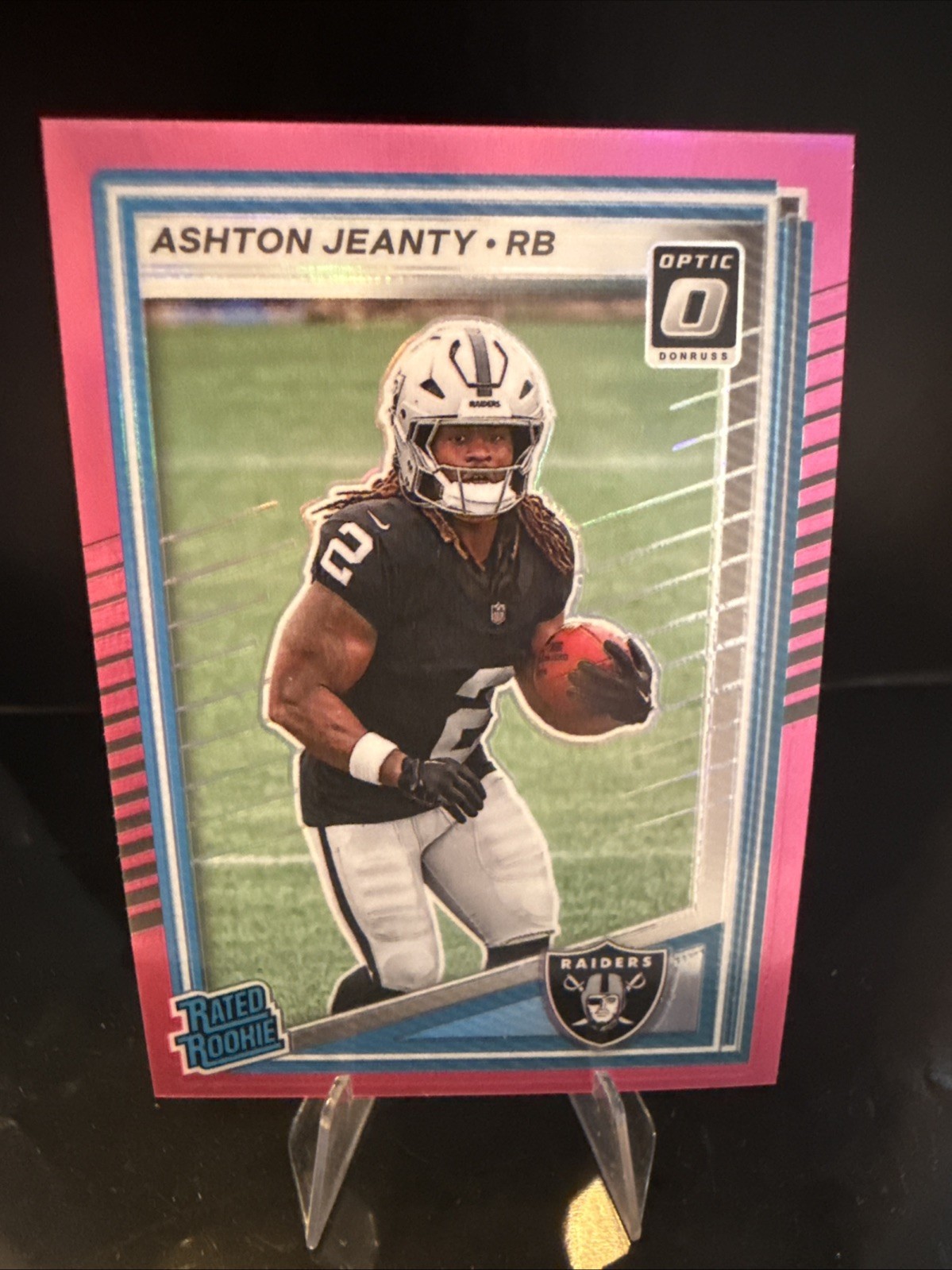 2025 Panini Donruss - Rated Rookie Ashton Jeanty #305 Optic Preview Pink