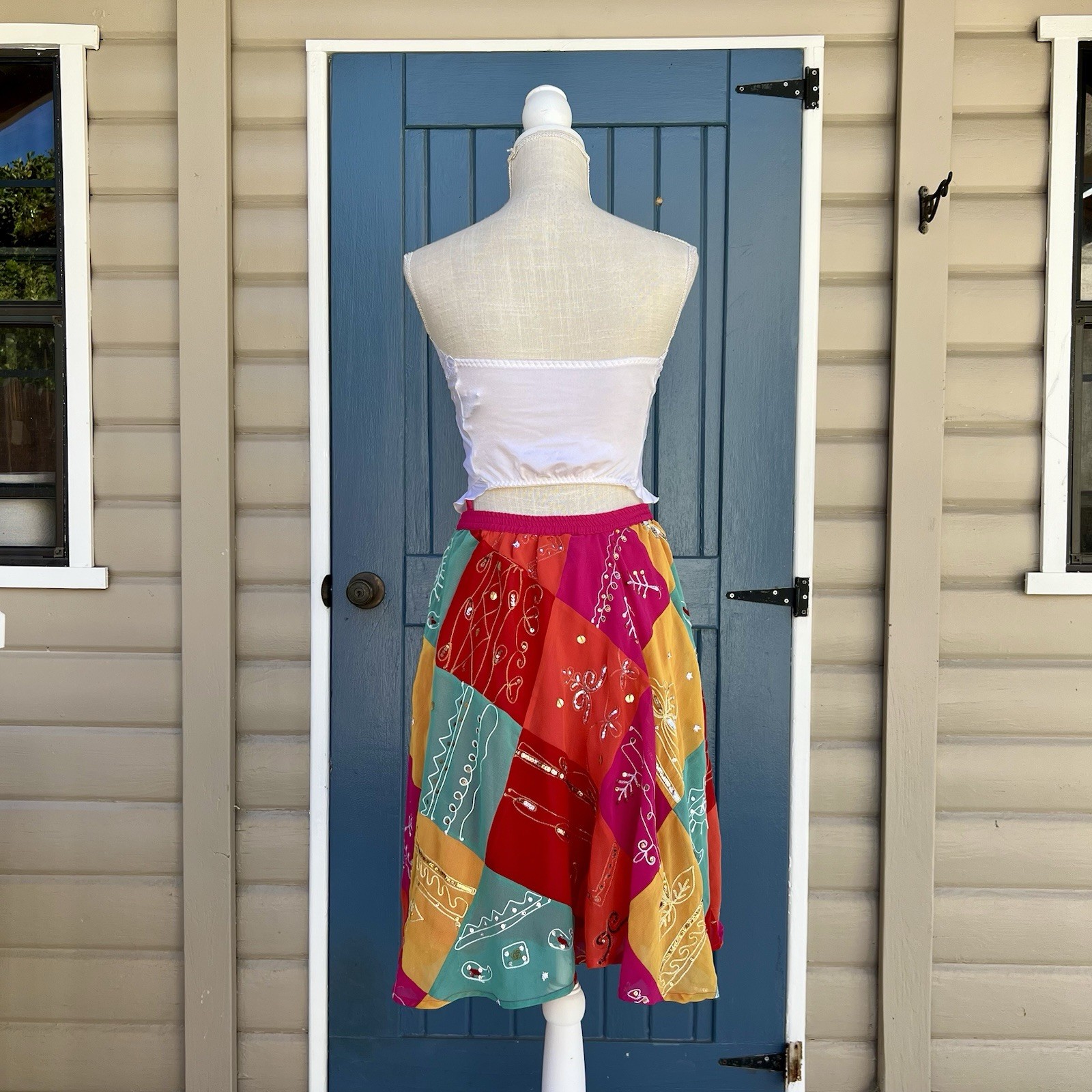 Sandy Starkman Patchwork Beaded SequinsColorful P… - image 3