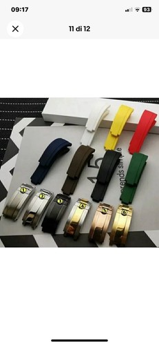 Cinturino in Gomma per ROLEX - Nero 20mm con Chiusura - Mod. OYSTERFLEX / RUBBER - Foto 2 di 17