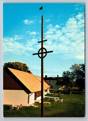 Vintage Photochrome Postcard of Eke Youth Farm, Gotland Sweden