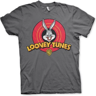 Looney Tunes Distressed Logo T-Shirt Dark-Grey - Bild 1 von 2