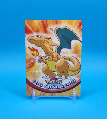 #06 charizard pokemon card Topps TV Animation Clear Fire Rarity Pokemon Charizard Card #06 Fire