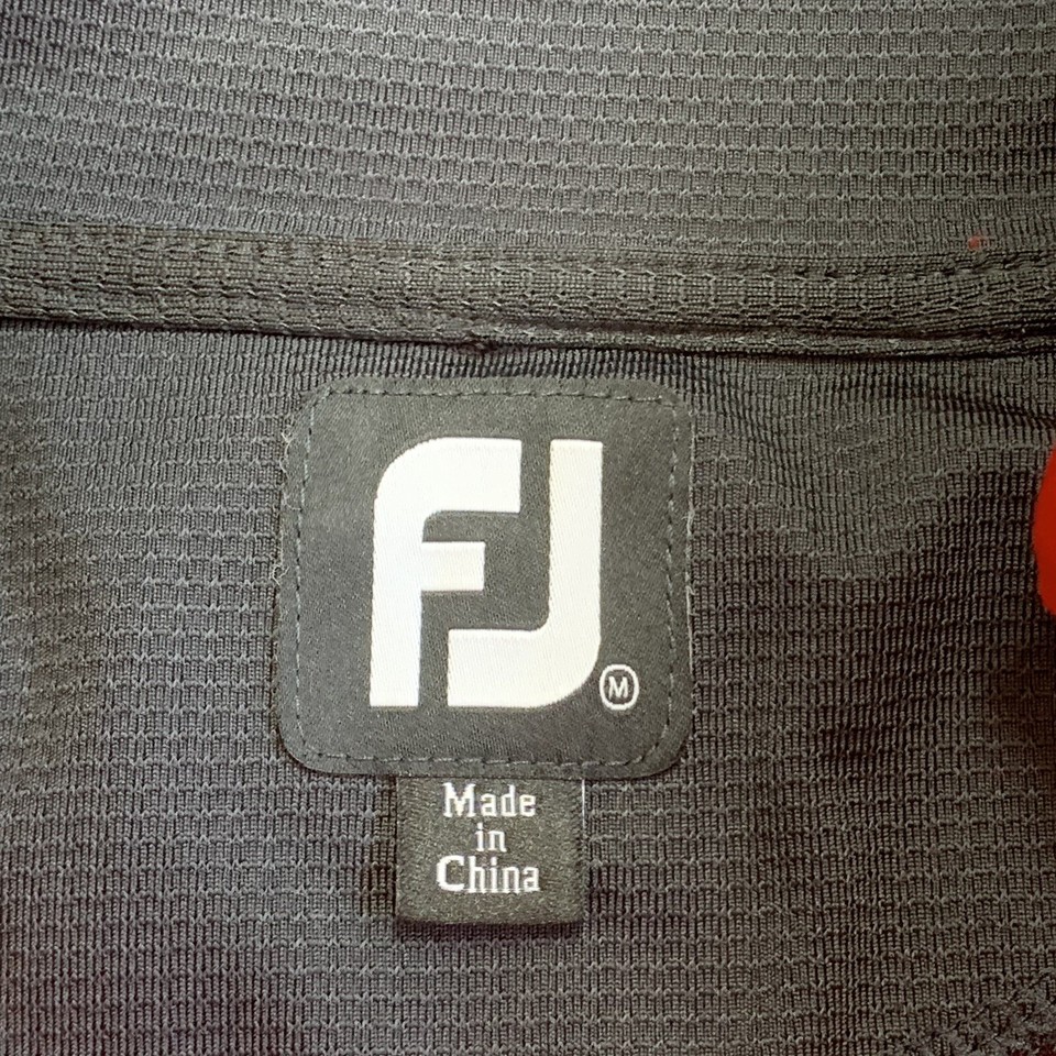 Foot Joy Titleist Jacket Mens Medium Red Logo Embroidered Full Zip Golf