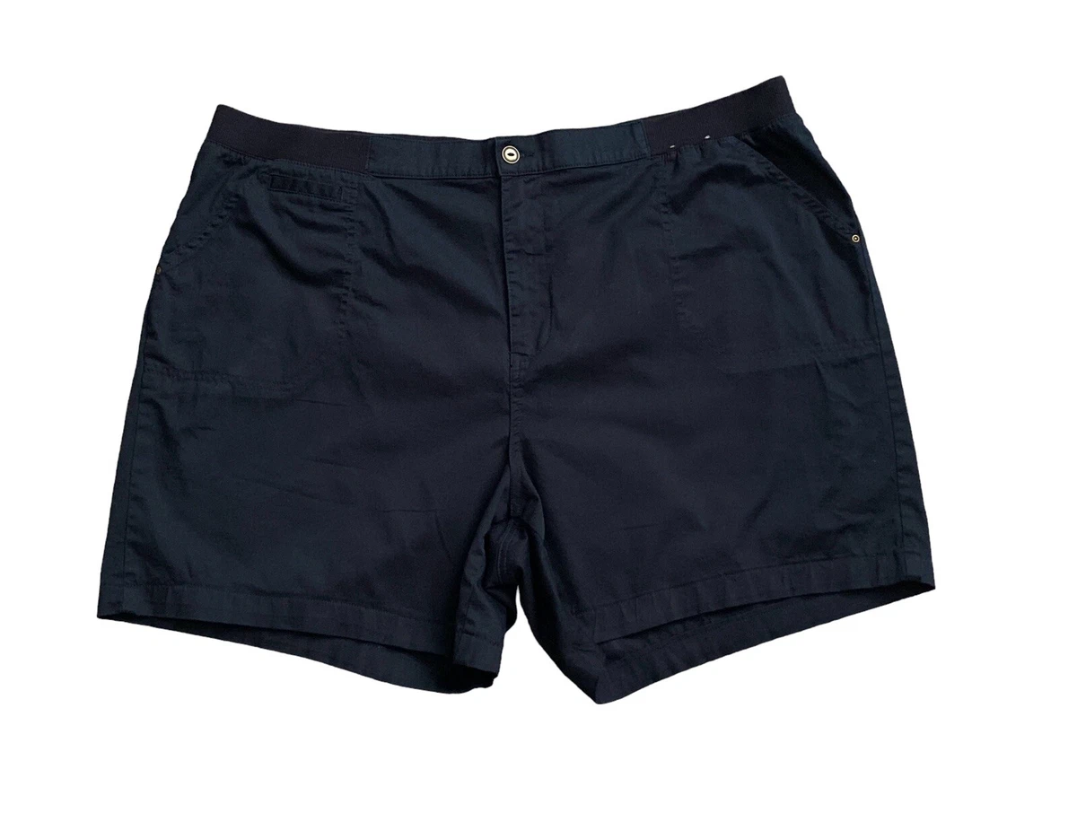 LIZ ME Catherines Womens Plus Size 3X Black Cotton Blend Shorts