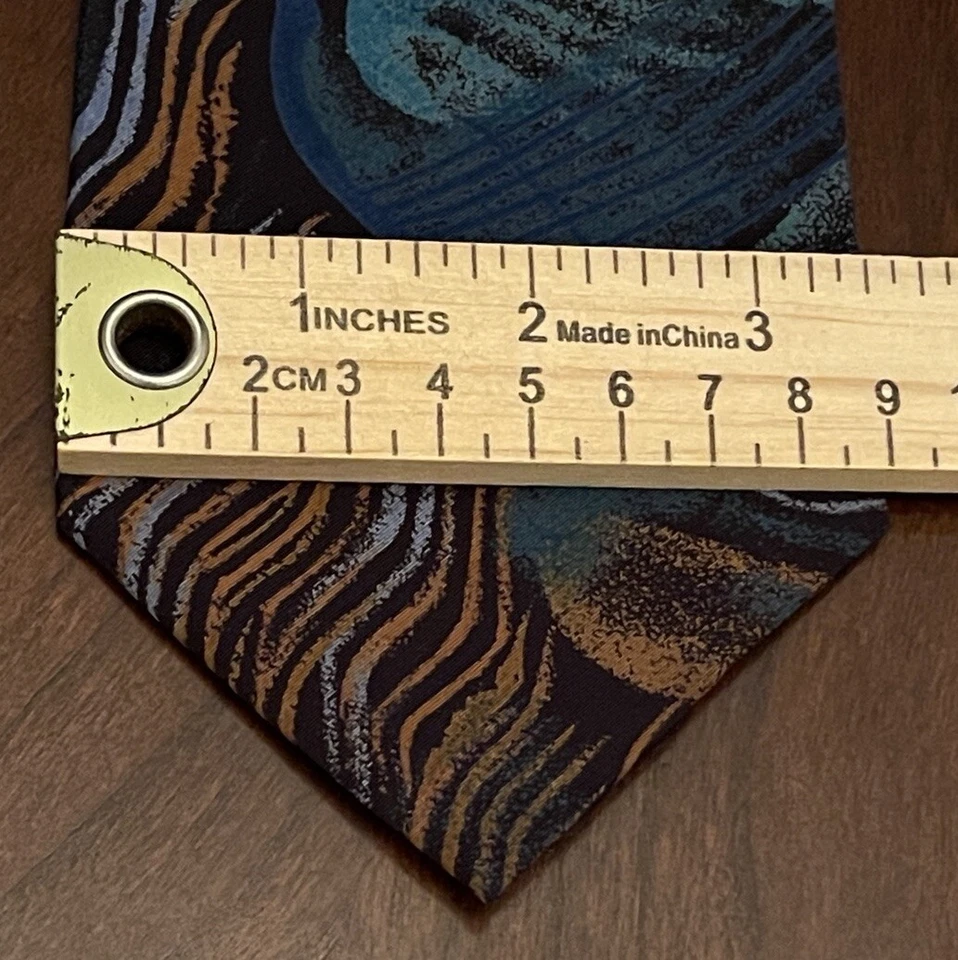 Corbata de moda Havana 100 % poliéster para hombre hecha en Inglaterra” Foto 4 de 4